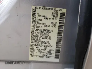 2004 Nissan Quest SE with VIN 5N1BV28U74N325634, listed as a Copart auction lot 54238404 with 0 mi miles and Salvage Title. Bid and sale history available at carsss.com. Image 14.
