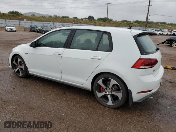2019 Volkswagen Golf GTI S with VIN 3VW6T7AUXKM000967, listed as a Copart auction lot 58516754 with 43,355 mi miles and Salvage Title. Bid and sale history available at carsss.com. Image 2.