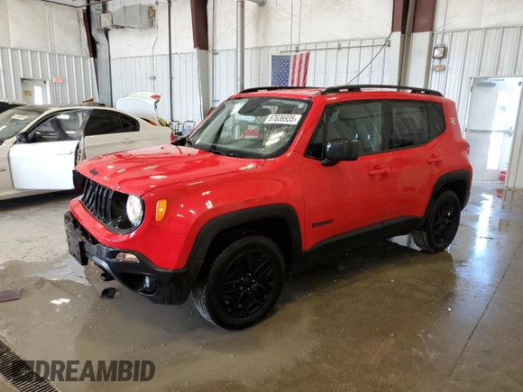 2020 Jeep Renegade Sport z VIN ZACNJBAB2LPL73311, wystawiony jako Copart lot #57636935 z przebiegiem 71 315 mil mil oraz Szkoda całkowita • Salvage title. Historia ofert i sprzedaży dostępna na DreamBid. Obrazek 1.