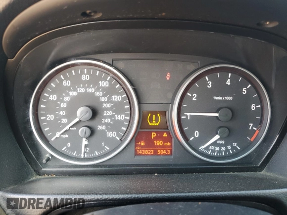 2007 BMW 3 Series 328i with VIN WBAVC53567FZ81411, listed as a Copart auction lot 56689235 with 143,823 mi miles and Salvage title. Bid and sale history available at DreamBid. Image 9.