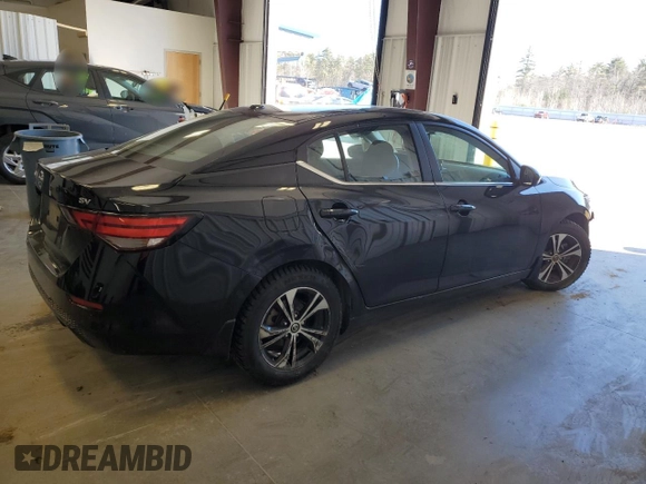 2022 Nissan Sentra SV with VIN 3N1AB8CV3NY206885, listed as a Copart auction lot 50695795 with 56,789 mi miles and Salvage Title. Bid and sale history available at DreamBid. Image 3.
