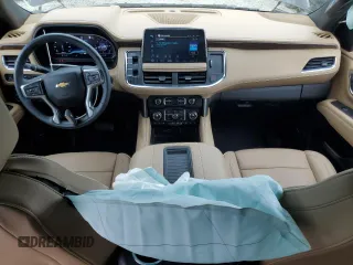 2023 Chevrolet Tahoe Premier with VIN 1GNSKSKD8PR279533, listed as a Copart auction lot 58755045 with 25,233 mi miles and Salvage title. Bid and sale history available at DreamBid. Image 8.