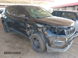 2018 Jeep Compass Sport with VIN 3C4NJCABXJT368260, listed as a IAAI auction lot 42507535 with 80,671 mi miles and . Bid and sale history available at DreamBid. Image 1.