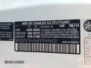 2015 Mercedes-Benz SLK-Class SLK 350 with VIN WDDPK5HA6FF099602, listed as a Copart auction lot 76777564 with 37,842 mi miles and Salvage Title. Bid and sale history available at carsss.com. Image 13.