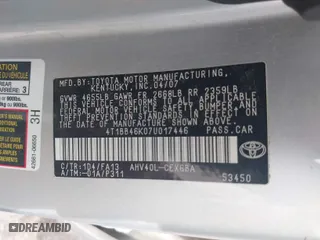 2007 Toyota Camry Hybrid with VIN 4T1BB46K07U017446, listed as a IAAI auction lot 41817127 with 226,068 mi miles. Bid and sale history available at carsss.com. Image 9.