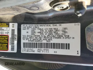 2013 Toyota Tundra z VIN 5TFRM5F14DX055167, wystawiony jako Copart lot #53405225 z przebiegiem 207 290 mil mil oraz Szkoda całkowita • Salvage title. Historia ofert i sprzedaży dostępna na DreamBid. Obrazek 12.