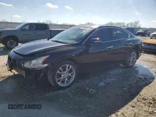 2012 Nissan Maxima S with VIN 1N4AA5AP7CC808056, listed as a Copart auction lot 47807695 with 118,359 mi miles and Salvage Title. Bid and sale history available at DreamBid. Image 1.