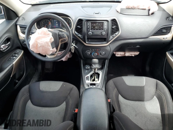 2017 Jeep Cherokee Sport with VIN 1C4PJMAB4HW646802, listed as a Copart auction lot 56667035 with 135,049 mi miles and Salvage title. Bid and sale history available at DreamBid. Image 8.
