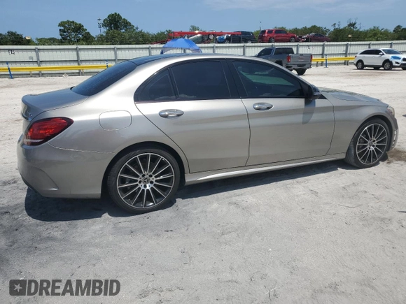 2019 Mercedes-Benz C 300 with VIN 55SWF8EB3KU283708, listed as a Copart auction lot 58890595 with 131,525 mi miles and Non repairable. Bid and sale history available at DreamBid. Image 3.