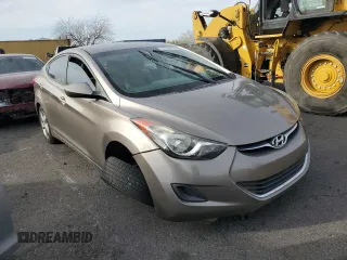 2013 Hyundai Elantra Limited with VIN 5NPDH4AE2DH290472, listed as a Copart auction lot 52354955 with 52,680 mi miles and Salvage Title. Bid and sale history available at DreamBid. Image 4.