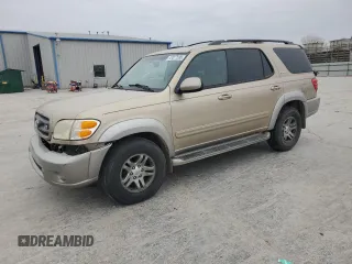 2003 Toyota Sequoia SR5 with VIN 5TDZT34A83S156727, listed as a Copart auction lot 47077595 with 220,247 mi miles and Salvage Title. Bid and sale history available at carsss.com. Image 1.