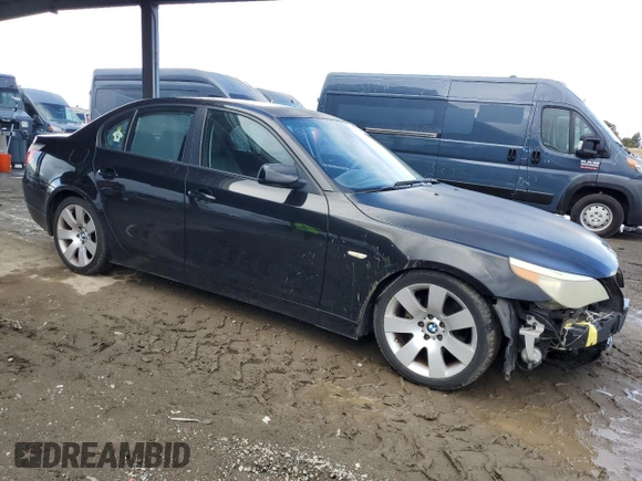 2004 BMW 5 Series 530i with VIN WBANA73534B061028, listed as a Copart auction lot 49221525 with 156,646 mi miles and Salvage Title. Bid and sale history available at DreamBid. Image 4.
