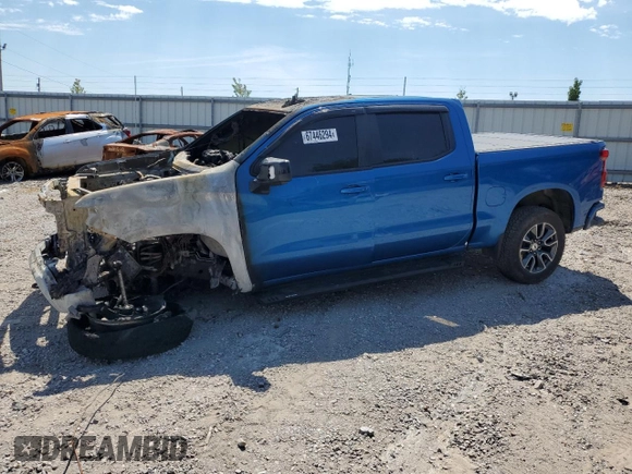 2022 Chevrolet Silverado 1500 RST with VIN 1GCUDEET5NZ540727, listed as a Copart auction lot 67446294 with Not Provided miles and Salvage Title. Bid and sale history available at DreamBid. Image 1.