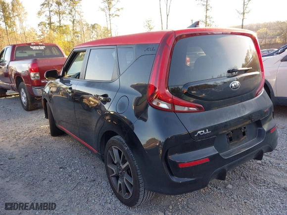 2020 Kia Soul GT-Line with VIN KNDJ63AU6L7003129, listed as a IAAI auction lot 41847674 with 57,097 mi miles. Bid and sale history available at carsss.com. Image 3.