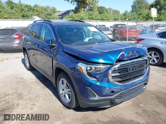 2020 GMC Terrain SLE with VIN 3GKALTEV3LL192964, listed as a IAAI auction lot 40497797 with 37,800 mi miles. Bid and sale history available at carsss.com. Image 1.