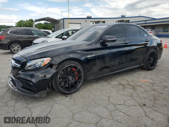 2017 Mercedes-Benz C 63 S AMG z VIN 55SWF8HB3HU204431, wystawiony jako Copart lot #56970675 z przebiegiem 57 527 mil mil oraz Szkoda całkowita • Salvage title. Historia ofert i sprzedaży dostępna na DreamBid. Obrazek 1.