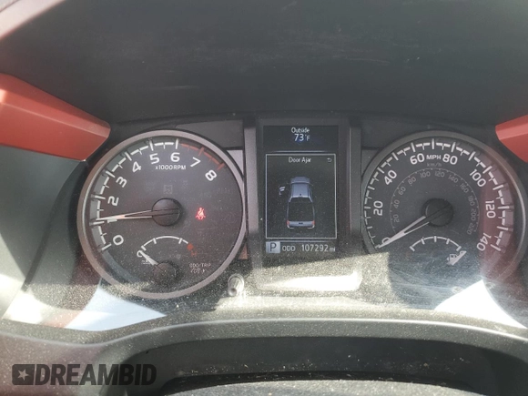 2017 Toyota Tacoma SR5 with VIN 3TMCZ5AN7HM060246, listed as a Copart auction lot 52580665 with 107,292 mi miles and Salvage Title. Bid and sale history available at carsss.com. Image 9.