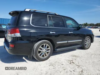2015 Lexus LX 570 with VIN JTJHY7AX7F4165803, listed as a Copart auction lot 42799625 with 157,666 mi miles and Salvage Title. Bid and sale history available at DreamBid. Image 3.