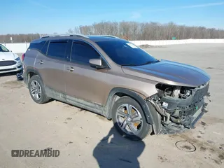 2018 GMC Terrain SLT with VIN 3GKALPEV7JL253429, listed as a IAAI auction lot 41527332 with 118,996 mi miles and . Bid and sale history available at carsss.com. Image 1.