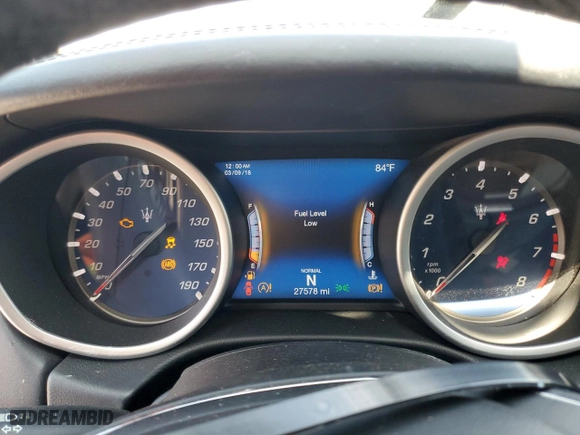 2019 Maserati Ghibli S with VIN ZAM57YSA4K1329556, listed as a Copart auction lot 54620654 with 27,578 mi miles and Non Repairable. Bid and sale history available at carsss.com. Image 9.