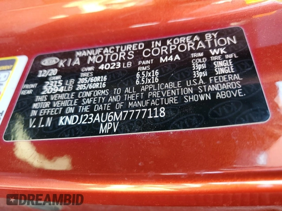 2021 Kia Soul S with VIN KNDJ23AU6M7777118, listed as a Copart auction lot 48014785 with 110,376 mi miles and Salvage Title. Bid and sale history available at carsss.com. Image 13.