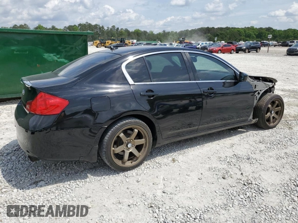 2012 Infiniti G25 Journey with VIN JN1DV6AP2CM812367, listed as a Copart auction lot 55430775 with 120,256 mi miles and Salvage title. Bid and sale history available at DreamBid. Image 3.