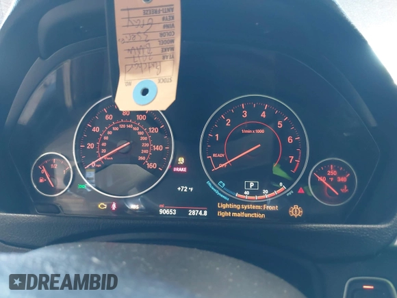 2017 BMW 3 Series 330i xDrive with VIN WBA8D9G54HNU59346, listed as a IAAI auction lot 42097263 with 90,653 mi miles. Bid and sale history available at carsss.com. Image 7.