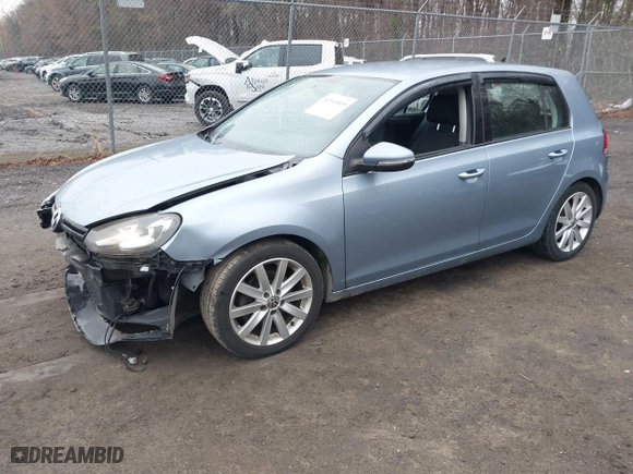 2011 Volkswagen Golf TDI with VIN WVWDM7AJ9BW238175, listed as a IAAI auction lot 41943019 with 153,581 mi miles. Bid and sale history available at carsss.com. Image 2.