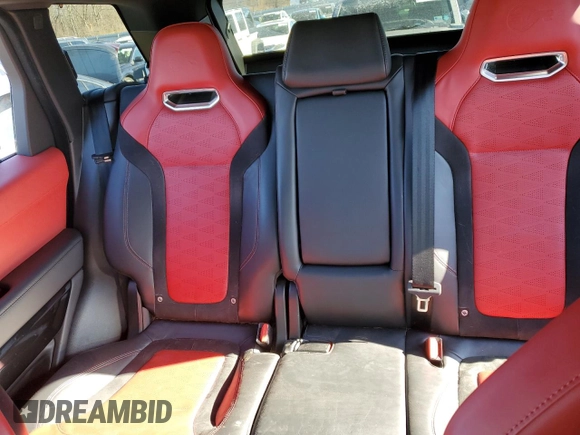 2018 Land Rover Range Rover Sport SVR with VIN SALWZ2SE9JA195721, listed as a Copart auction lot 89152495 with 54,641 mi miles and Salvage Title. Bid and sale history available at carsss.com. Image 10.