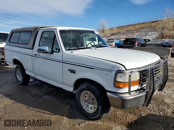 1993 Ford F-150 with VIN 1FTDF15Y4PNA36291, listed as a Copart auction lot 84710124 with 143,164 mi miles and Salvage Title. Bid and sale history available at carsss.com. Image 4.