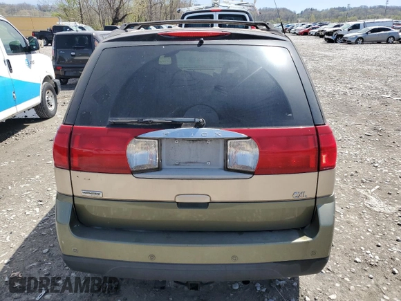 2002 Buick Rendezvous CXL with VIN 3G5DB03E02S596037, listed as a Copart auction lot 52425725 with 128,810 mi miles and Salvage Title. Bid and sale history available at DreamBid. Image 6.