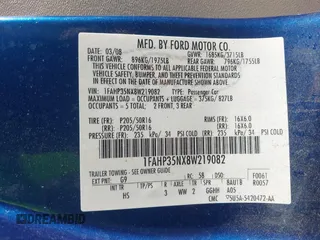 2008 Ford Focus SE with VIN 1FAHP35NX8W219082, listed as a IAAI auction lot 42455770 with 184,242 mi miles and . Bid and sale history available at DreamBid. Image 9.
