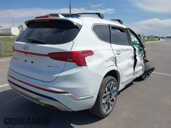 2021 Hyundai Santa Fe Calligraphy with VIN 5NMS5DAL9MH366488, listed as a IAAI auction lot 42084620 with Not provided miles and . Bid and sale history available at DreamBid. Image 4.