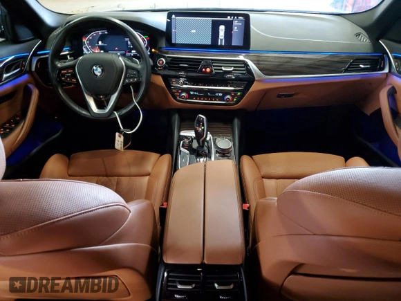 2021 BMW 5 Series 530i xDrive with VIN WBA13BJ09MWW98601, listed as a Copart auction lot 50370205 with 40,987 mi miles and Salvage Title. Bid and sale history available at carsss.com. Image 8.