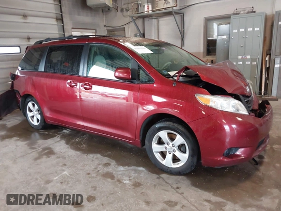 2012 Toyota Sienna LE AAS with VIN 5TDKK3DC5CS277303, listed as a IAAI auction lot 42162586 with 128,656 mi miles and . Bid and sale history available at DreamBid. Image 1.