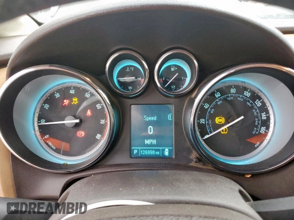 2012 Buick Verano Group with VIN 1G4PS5SK5C4195705, listed as a Copart auction lot 58948805 with 126,998 mi miles and Salvage title. Bid and sale history available at DreamBid. Image 9.