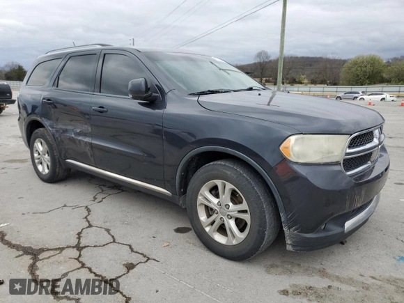2012 Dodge Durango Crew with VIN 1C4RDHDG2CC336205, listed as a Copart auction lot 49798075 with 160,804 mi miles and Salvage Title. Bid and sale history available at DreamBid. Image 4.