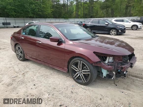 2016 Honda Accord Sport with VIN 1HGCR2F58GA158349, listed as a Copart auction lot 53024935 with 97,982 mi miles and Salvage Title. Bid and sale history available at DreamBid. Image 4.