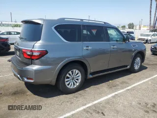2022 Nissan Armada SV with VIN JN8AY2AC5N9161663, listed as a Copart auction lot 62266504 with 46,106 mi miles and Salvage Title. Bid and sale history available at carsss.com. Image 3.
