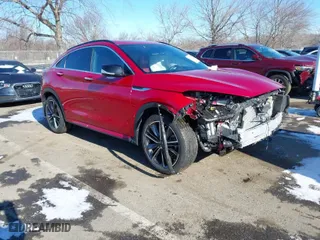 2022 Infiniti QX55 SENSORY with VIN 3PCAJ5L33NF100025, listed as a IAAI auction lot 41618053 with 50,827 mi miles. Bid and sale history available at carsss.com. Image 1.