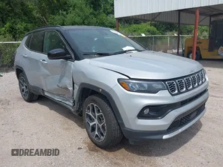 2024 Jeep Compass Limited with VIN 3C4NJDCN0RT113691, listed as a IAAI auction lot 42054160 with 24,431 mi miles and . Bid and sale history available at carsss.com. Image 1.