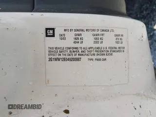 2004 Chevrolet Monte Carlo LS с VIN 2G1WW12E049200887, выставлен на аукционе IAAI как лот 42663208 с пробегом 190 023 миль миль и . История ставок и продаж доступна на DreamBid. Изображение 9.