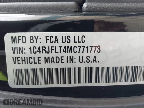 2021 Jeep Grand Cherokee Trailhawk with VIN 1C4RJFLT4MC771773, listed as a IAAI auction lot 42063954 with 17,920 mi miles and . Bid and sale history available at DreamBid. Image 9.