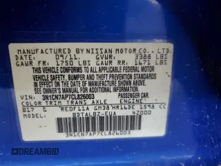 2012 Nissan Versa SV z VIN 3N1CN7AP7CL826003, wystawiony jako Copart lot #59092685 z przebiegiem 178 546 mil mil oraz Szkoda całkowita • Salvage title. Historia ofert i sprzedaży dostępna na DreamBid. Obrazek 12.