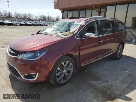 2018 Chrysler Pacifica Limited z VIN 2C4RC1GG8JR132387, wystawiony jako Copart lot #49879475 z przebiegiem 68 484 mil mil oraz Czysty tytuł • Clean title. Historia ofert i sprzedaży dostępna na DreamBid. Obrazek 1.