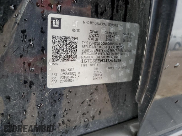 2018 GMC Canyon 4WD Denali with VIN 1GTG6EEN3J1294519, listed as a Copart auction lot 69469534 with 221,710 mi miles and Salvage Title. Bid and sale history available at carsss.com. Image 12.