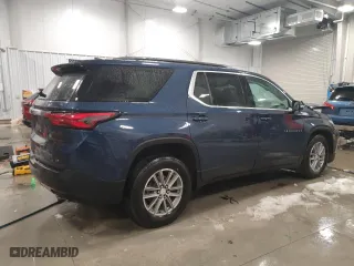 2022 Chevrolet Traverse LT Cloth with VIN 1GNEVGKW1NJ195357, listed as a Copart auction lot 87198774 with 34,327 mi miles and Salvage Title. Bid and sale history available at carsss.com. Image 3.