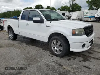 2008 Ford F-150 XL with VIN 1FTPX12V38KC55492, listed as a Copart auction lot 58162545 with 197,589 mi miles and Salvage title. Bid and sale history available at DreamBid. Image 4.