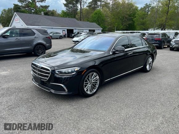 2022 Mercedes-Benz S 580 with VIN W1K6G7GB5NA132541, listed as a Copart auction lot 56436665 with 95,609 mi miles and Clean Title. Bid and sale history available at DreamBid. Image 1.