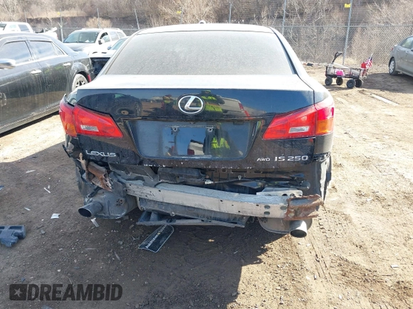 2006 Lexus IS 250 with VIN JTHCK262462003944, listed as a IAAI auction lot 41450633 with 209,286 mi miles and . Bid and sale history available at DreamBid. Image 6.